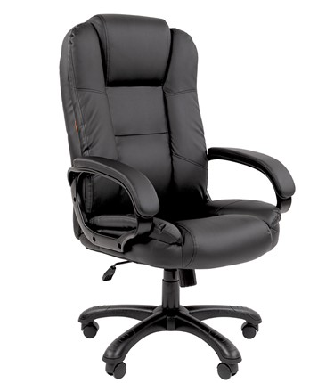 Компьютерное кресло CHAIRMAN 600 экокожа черная в Ревде - изображение