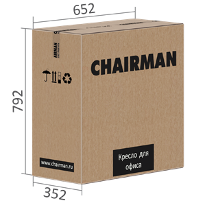 Кресло офисное CHAIRMAN 600 LT экокожа черная в Кушве - предосмотр 3