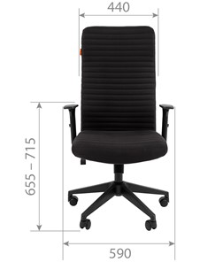 Кресло компьютерное CHAIRMAN 611 черный в Первоуральске - предосмотр 3
