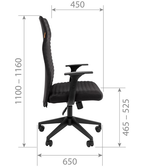 Кресло компьютерное CHAIRMAN 611 черный в Первоуральске - изображение 4