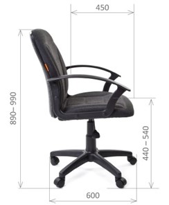 Кресло компьютерное CHAIRMAN 627 ткань, цвет черный в Екатеринбурге - предосмотр 3