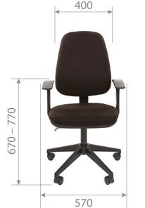 Кресло компьютерное CHAIRMAN 661 Ткань стандарт 15-21 черная в Тавде - предосмотр 3
