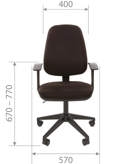 Кресло компьютерное CHAIRMAN 661 Ткань стандарт 15-21 черная в Асбесте - изображение 3