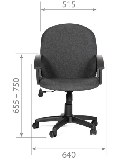Кресло компьютерное CHAIRMAN 681 Ткань C-2 серое в Ревде - изображение 3