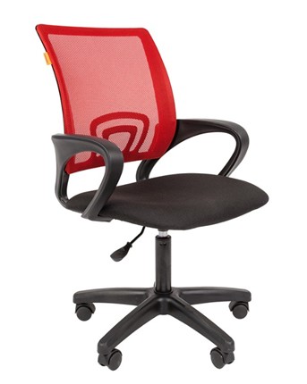 Офисное кресло CHAIRMAN 696 black LT, красное в Екатеринбурге - изображение