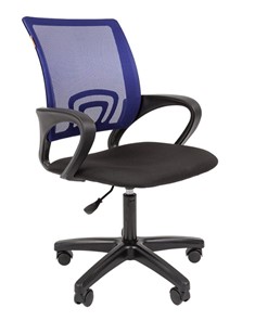 Офисное кресло CHAIRMAN 696 black LT, синий в Ревде