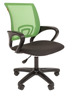 Кресло компьютерное CHAIRMAN 696 black LT, зеленое в Каменске-Уральском