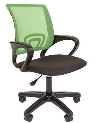 Кресло компьютерное CHAIRMAN 696 black LT, зеленое в Кушве - изображение
