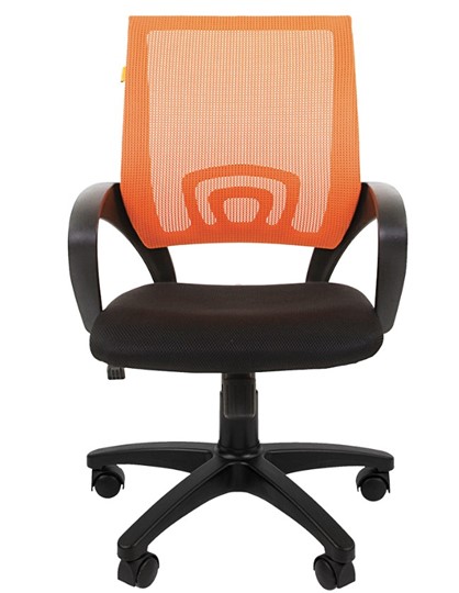 Офисное кресло CHAIRMAN 696 black Сетчатый акрил DW66 оранжевый в Артемовском - изображение 4