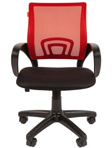 Кресло офисное CHAIRMAN 696 black Сетчатый акрил DW69 красный в Новоуральске - предосмотр 4