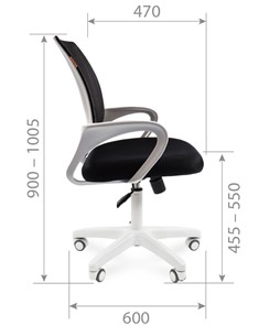 Компьютерное кресло CHAIRMAN 696 white, черный в Ревде - предосмотр 2