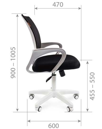Компьютерное кресло CHAIRMAN 696 white, черный в Екатеринбурге - изображение 2
