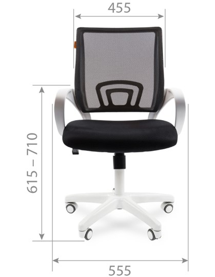 Компьютерное кресло CHAIRMAN 696 white, черный в Ревде - изображение 1