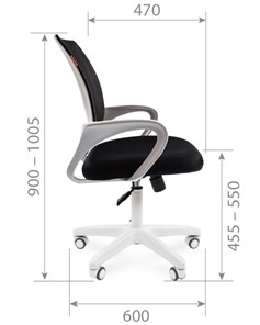 Офисное кресло CHAIRMAN 696 white, tw12-tw04 серый в Екатеринбурге - предосмотр 2