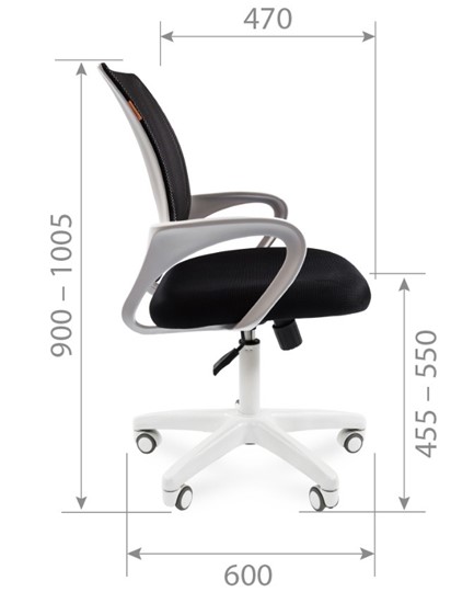 Офисное кресло CHAIRMAN 696 white, tw12-tw04 серый в Екатеринбурге - изображение 2