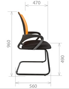 Кресло компьютерное CHAIRMAN 696V, TW-01, цвет черный в Ревде - предосмотр 3