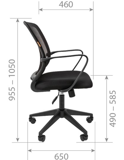Кресло CHAIRMAN 698 black, ткань, цвет черный в Ревде - изображение 2