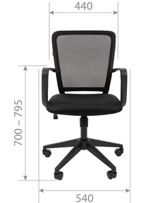 Офисное кресло CHAIRMAN 698 black TW-69, ткань, цвет красный в Краснотурьинске - предосмотр 1