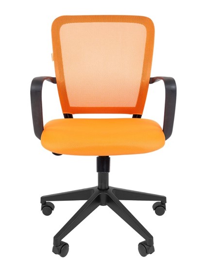 Кресло офисное CHAIRMAN 698 black TW, ткань, цвет оранжевый в Екатеринбурге - изображение 1