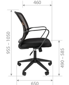 Компьютерное кресло CHAIRMAN 698 black TW, ткань, цвет серый в Первоуральске - предосмотр 2