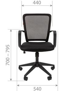 Компьютерное кресло CHAIRMAN 698 black TW, ткань, цвет серый в Кушве - предосмотр 1