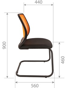 Кресло офисное CHAIRMAN 699V, цвет оранжевый в Богдановиче - предосмотр 2