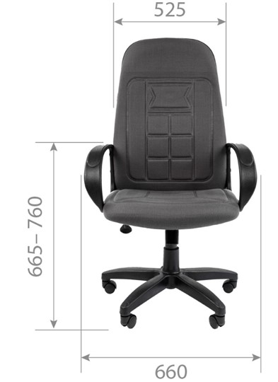 Кресло компьютерное CHAIRMAN 727 ткань ст., цвет черный в Екатеринбурге - изображение 5