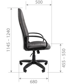 Кресло компьютерное CHAIRMAN 727 ткань ст., цвет черный в Екатеринбурге - предосмотр 6