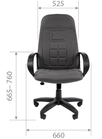 Кресло CHAIRMAN 727 ткань ст., цвет серый в Кушве - изображение 3