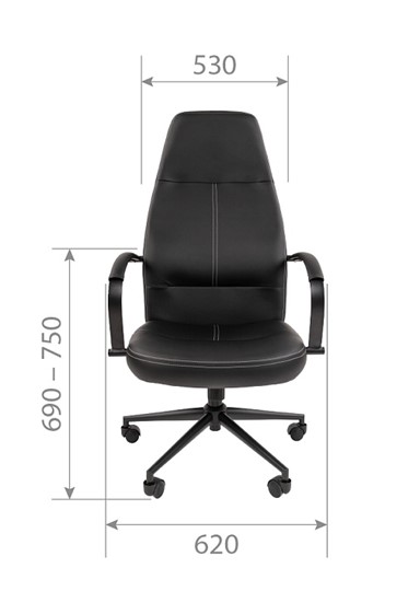 Офисное кресло CHAIRMAN 940 Экокожа черная в Ревде - изображение 3