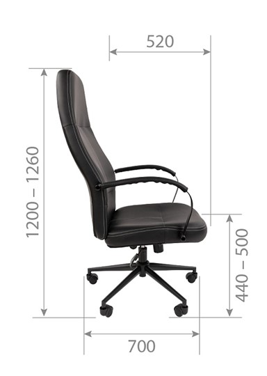 Офисное кресло CHAIRMAN 940 Экокожа черная в Каменске-Уральском - изображение 4