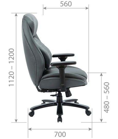 Кресло руководителей CHAIRMAN CH403, черный, эко кожа в Ревде - изображение 4
