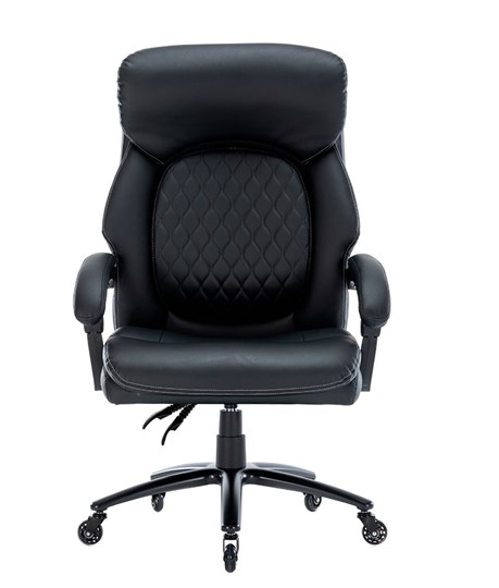 Кресло компьютерное CHAIRMAN CH412 эко кожа черная в Кушве - изображение 1