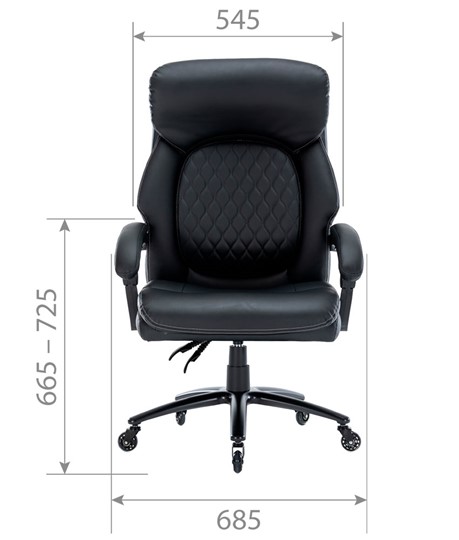 Кресло компьютерное CHAIRMAN CH412 эко кожа черная в Кушве - изображение 3