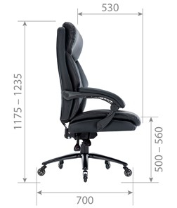 Кресло компьютерное CHAIRMAN CH412 эко кожа черная в Кушве - предосмотр 4