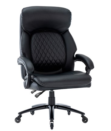Кресло компьютерное CHAIRMAN CH412 эко кожа черная в Кушве - изображение