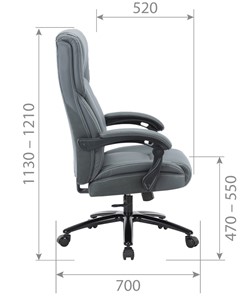 Офисное кресло CHAIRMAN CH415 эко кожа черная в Ревде - предосмотр 4