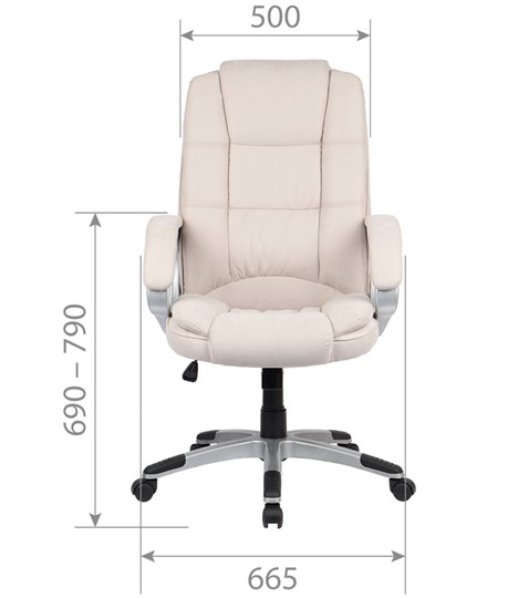Офисное кресло CHAIRMAN CH667 велюр серый в Богдановиче - изображение 3