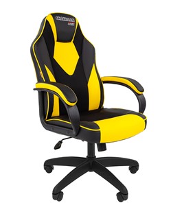 Кресло компьютерное CHAIRMAN GAME 17, цвет черный /желтый в Красноуфимске