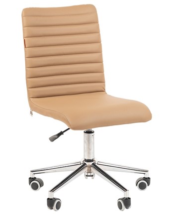 Офисное кресло CHAIRMAN 020, бежевое экокожа в Ревде - изображение