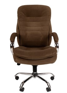 Компьютерное кресло CHAIRMAN HOME 795, велюр коричневое в Ревде - предосмотр 3