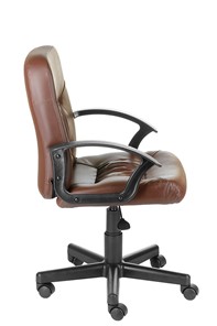 Кресло офисное Чат кожзам коричневый в Екатеринбурге - предосмотр 1