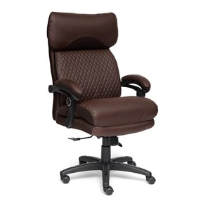 Кресло офисное CHIEF кож/зам/ткань, коричневый/коричневый стеганный, 36-36/36-36 стеганный/24 арт.13111 в Асбесте