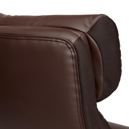 Кресло офисное CHIEF кож/зам/ткань, коричневый/коричневый стеганный, 36-36/36-36 стеганный/24 арт.13111 в Ревде - изображение 6
