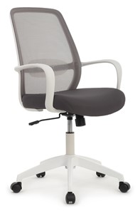 Кресло компьютерное Design W-207, Белый пластик/серая сетка в Ревде