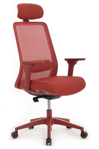 Кресло Design WORK W-218C, Красный пластик/Красная сетка в Первоуральске