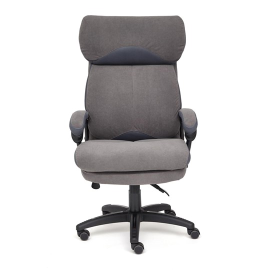 Кресло офисное DUKE флок/ткань, серый/серый, 29/TW-12 арт.14039 в Полевском - изображение 1