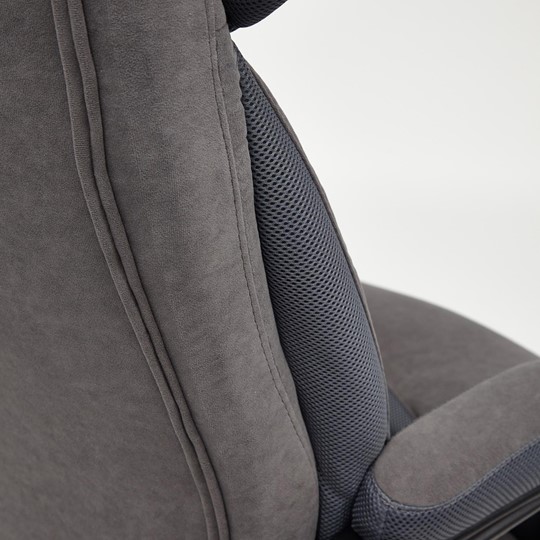 Кресло офисное DUKE флок/ткань, серый/серый, 29/TW-12 арт.14039 в Кушве - изображение 17