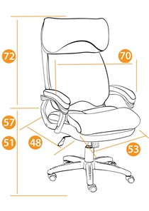 Кресло офисное DUKE флок/ткань, серый/серый, 29/TW-12 арт.14039 в Ревде - предосмотр 27