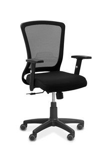 Офисное кресло для сотрудника Фьюжн, сетка/ткань TW / черная/черная в Краснотурьинске